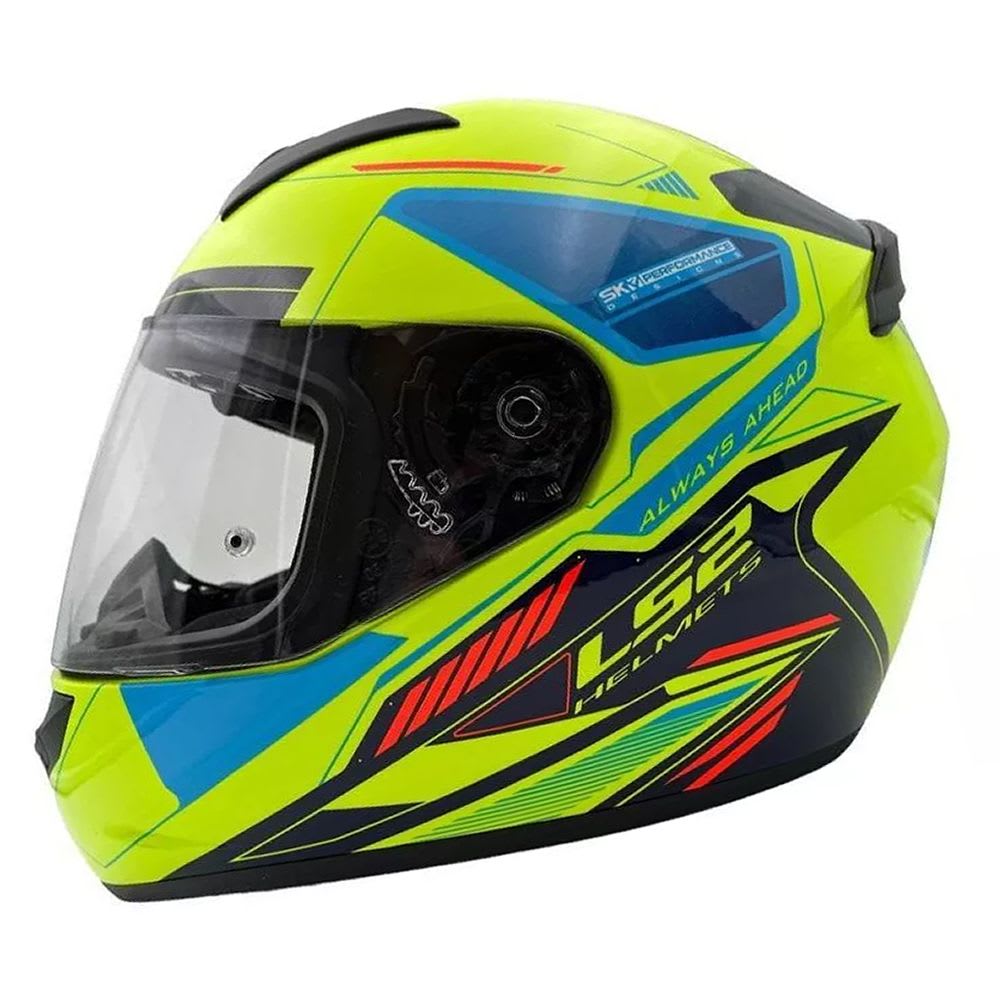 CASCO LS2 FF 352 BETHA AMARILLO AZUL MARINO