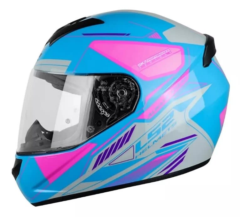 CASCO LS2 FF 352 BETHA AZUL MARINO FUCSIA