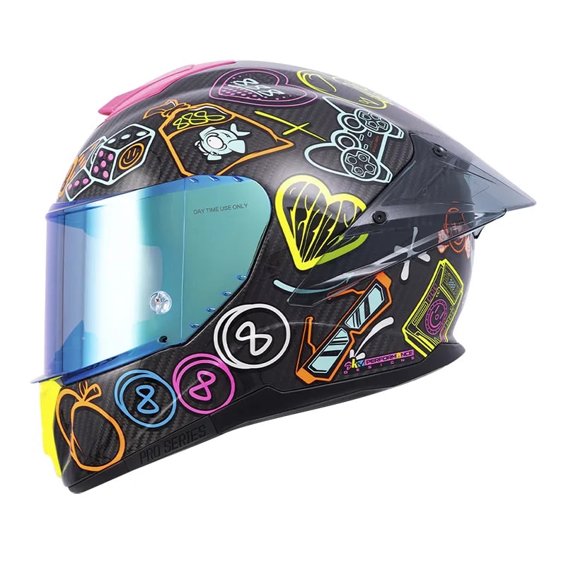 CASCO SHAFT 620 CARBON 888 AGUDELO + PLK + VISOR