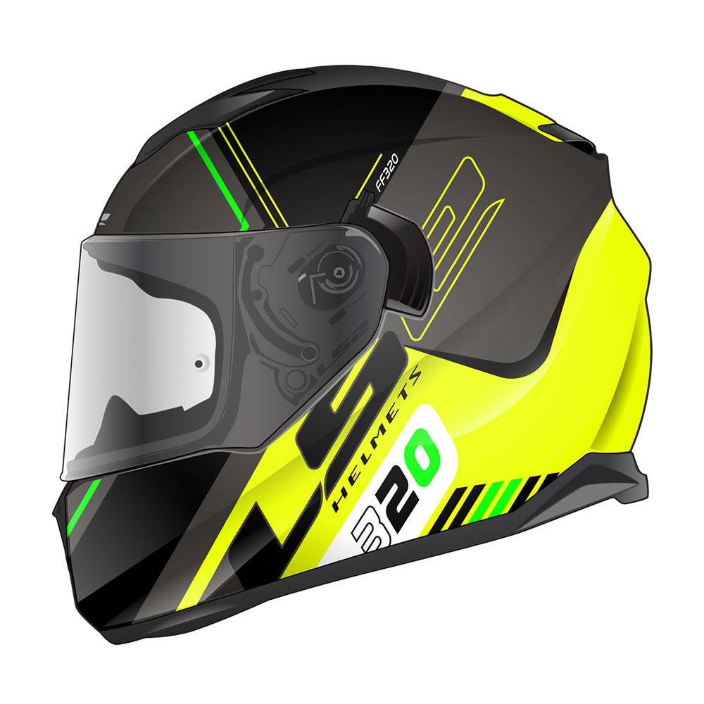 CASCO LS2 FF320 STREAM EVO SCHE NEGRO AMARILLO