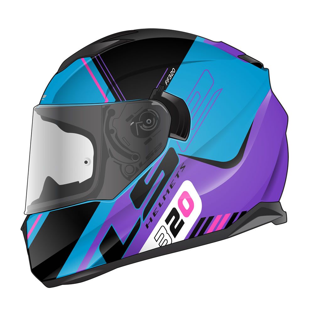 CASCO LS2 FF320 STREAM EVO SCHE AZUL MORADO