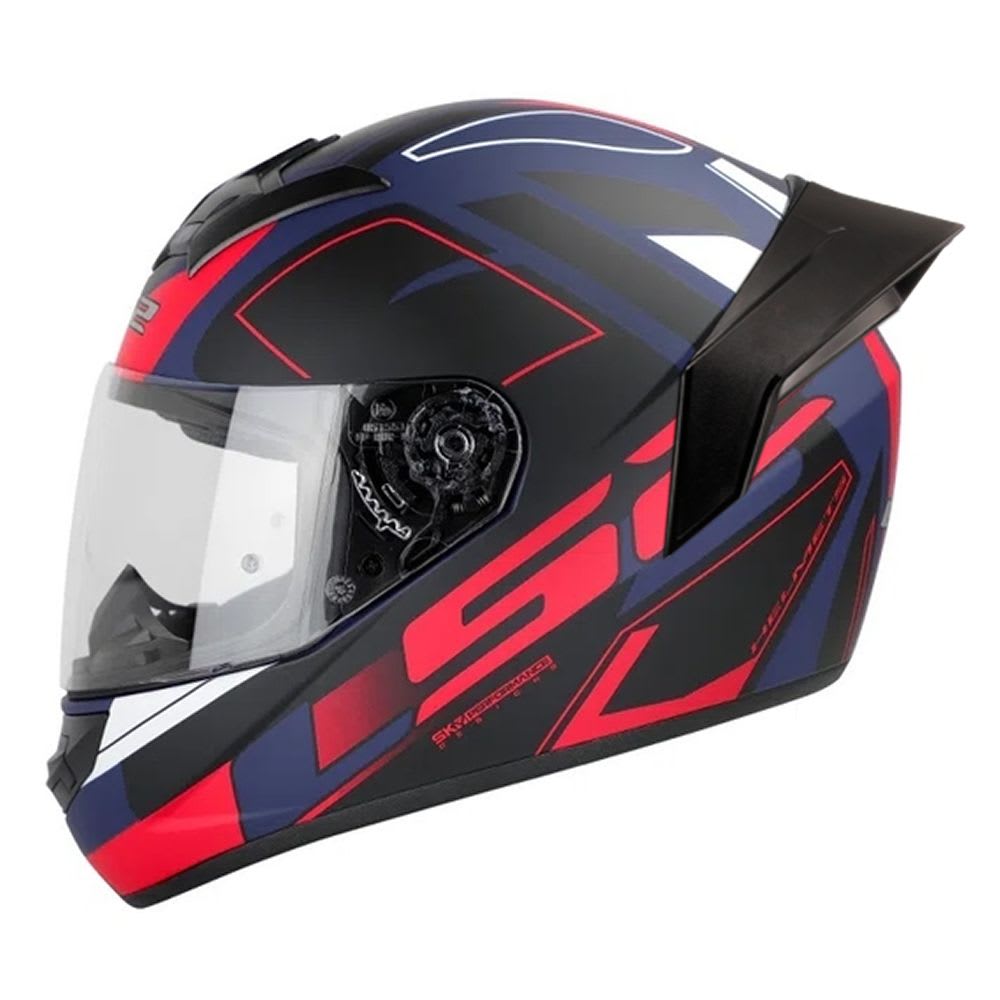 CASCO LS2 FF 352 EVO CYPRESS AZUL ROJO MATTE