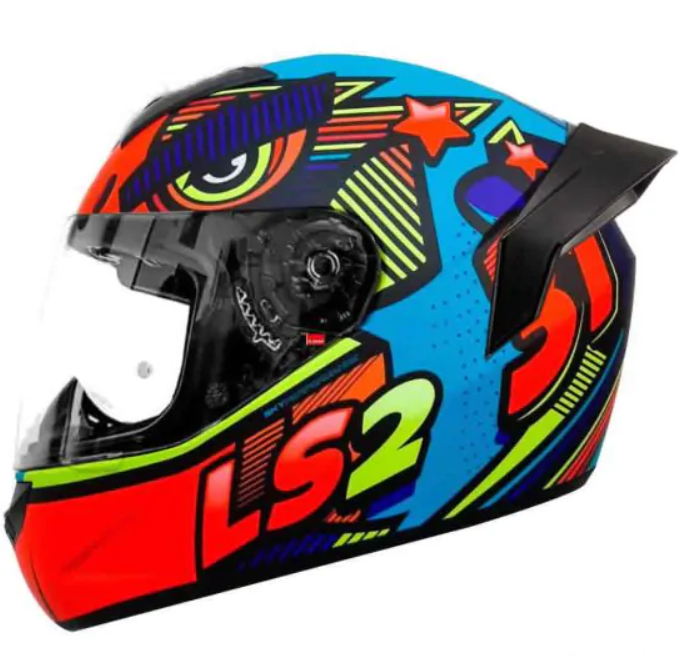 CASCO LS2 FF 352 EVO KHAN AZUL NARANJA