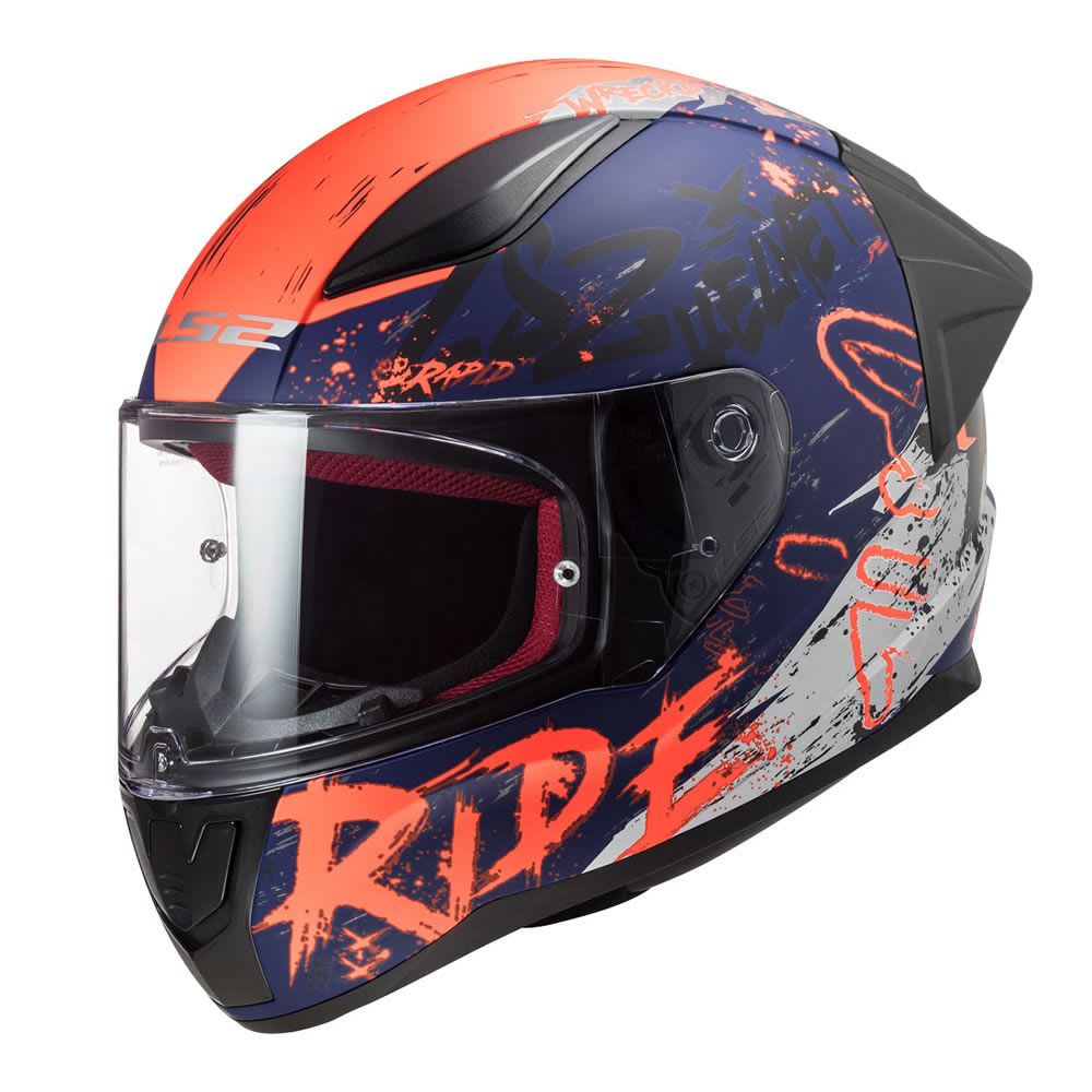 CASCO LS2 FF 353 EVO RAPID NAUGHTY AZUL NAR  MATTE