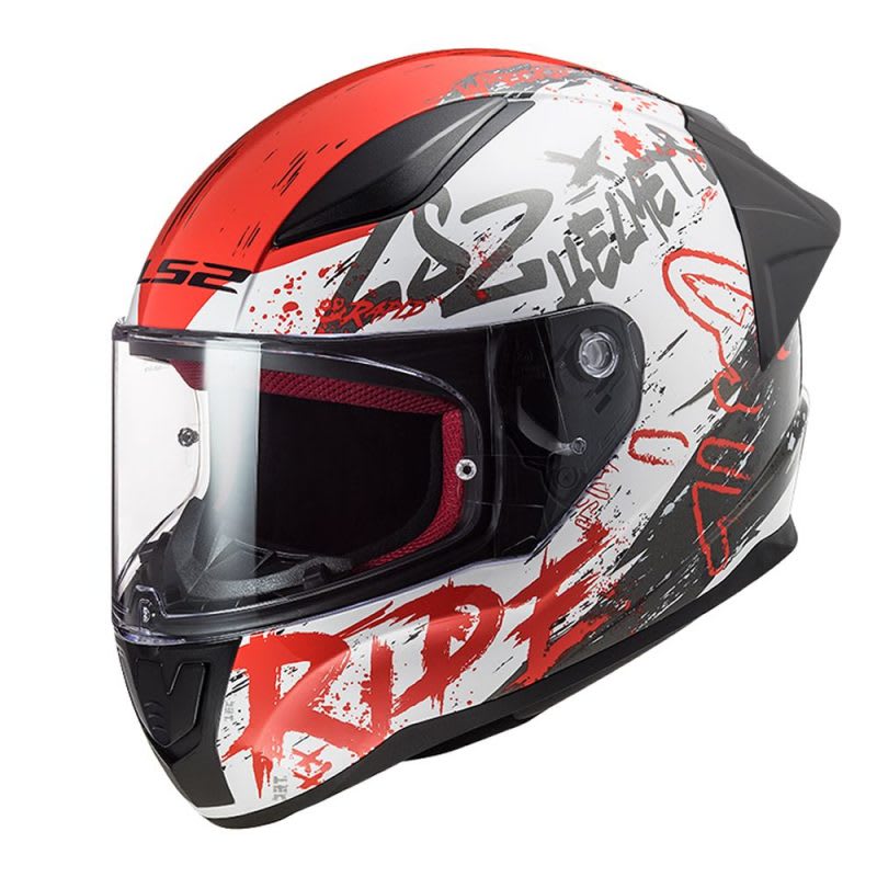 CASCO LS2 FF 353 EVO RAPID NAUGHTY BLANCO ROJO