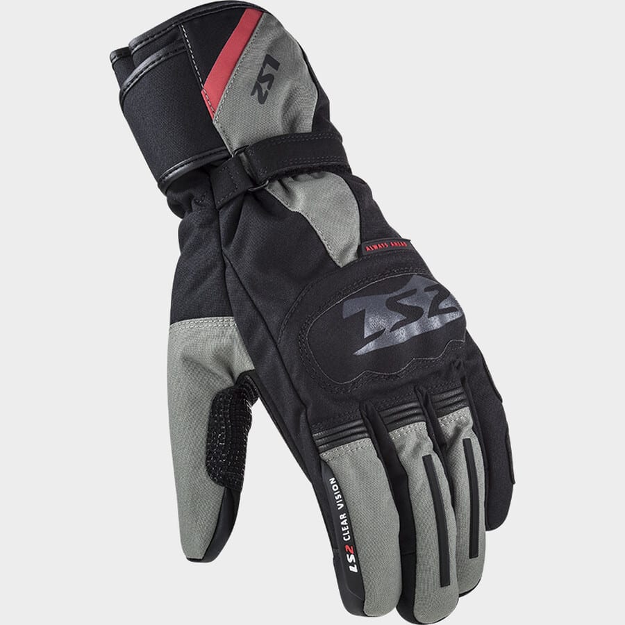 GUANTE LS2 SNOW NEGRO GRIS HOMBRE