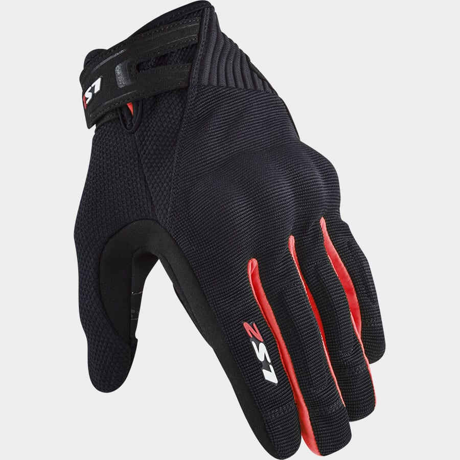 GUANTE LS2 DART II NEGRO ROJO HOMBRE