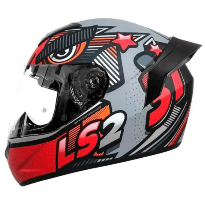 CASCO LS2 FF 352 EVO KHAN GRIS ROJO