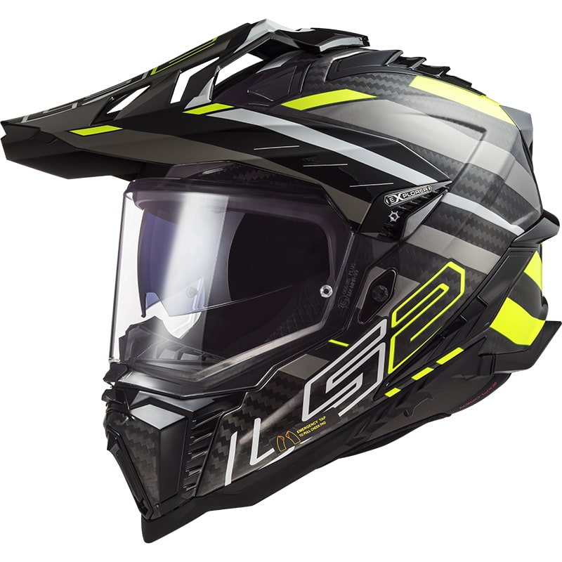 CASCO LS2 MX701 EXPLORER C EDGE NGRO AMAR TIT