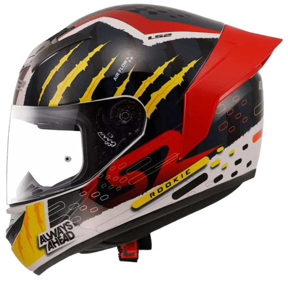 CASCO LS2 FF 352 EVO SKAR NEGRO ROJO