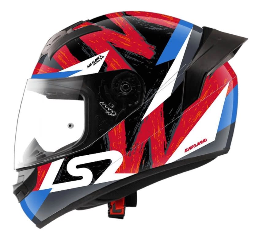 CASCO LS2 FF 352 EVO WOLVES NEGRO ROJO