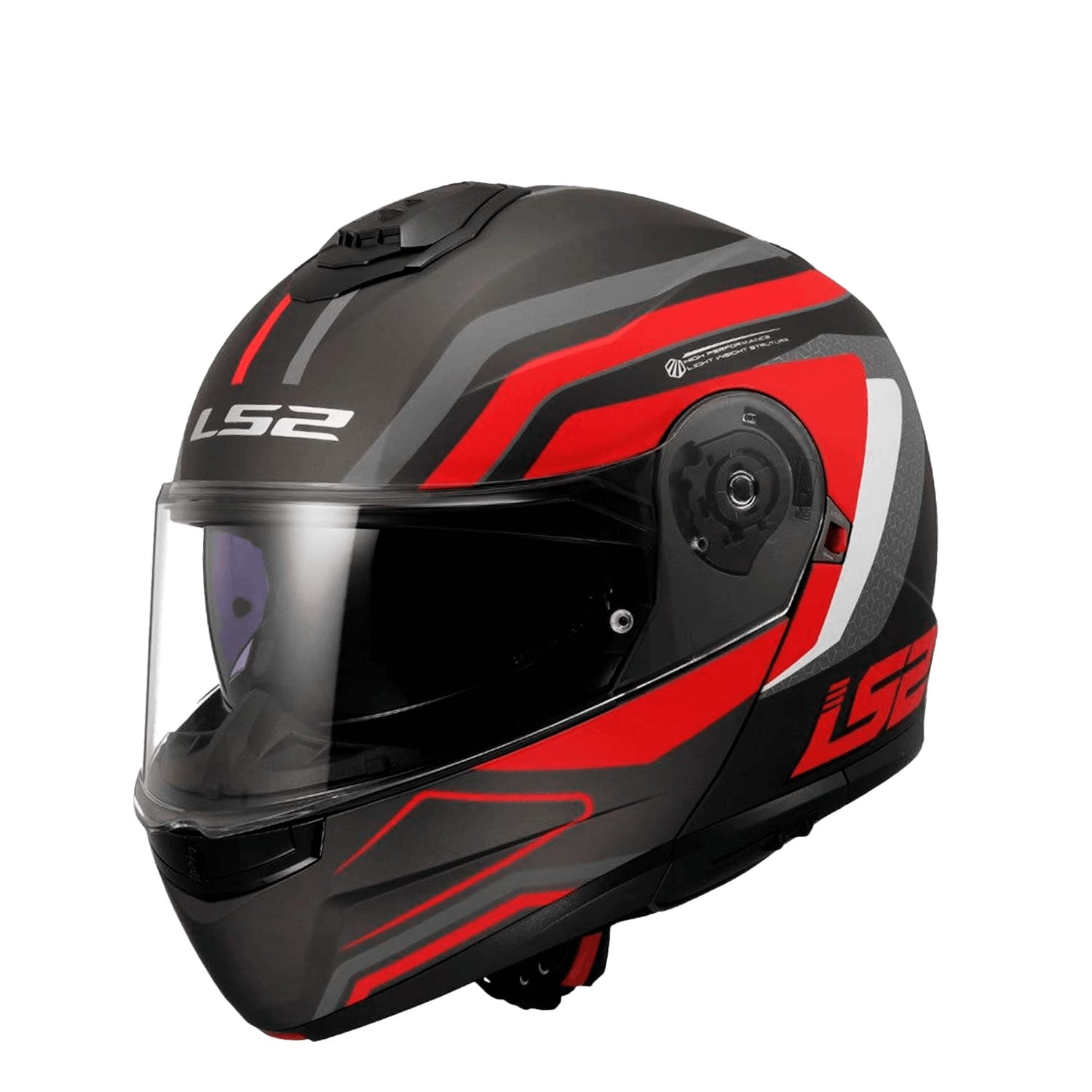 CASCO LS2 FF908 STROBE II PHANTOM TITANIUM GRIS ROJO