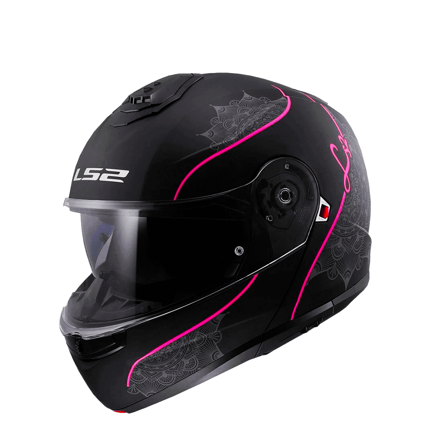 CASCO LS2 FF908 STROBE II LUX NEGRO ROSA