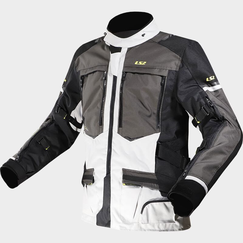 CHAQUETA LS2 NORWAY NEGRA GRIS AMARILLO