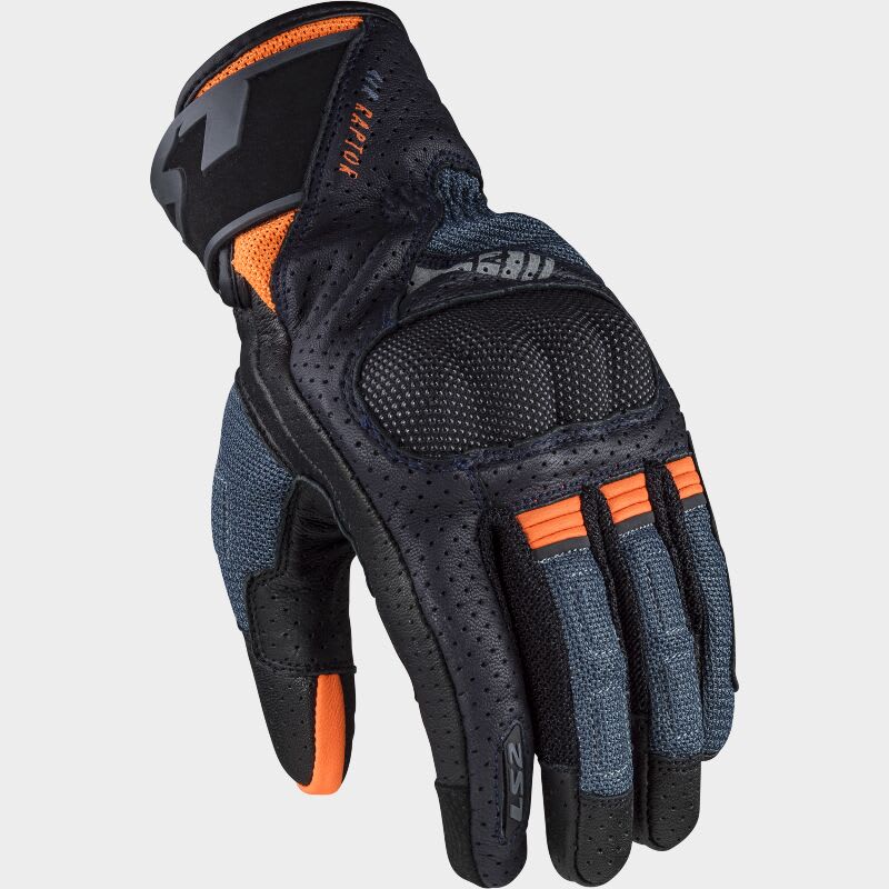 GUANTE LS2 AIR RAPTOR AZUL NARANJO HOMBRE
