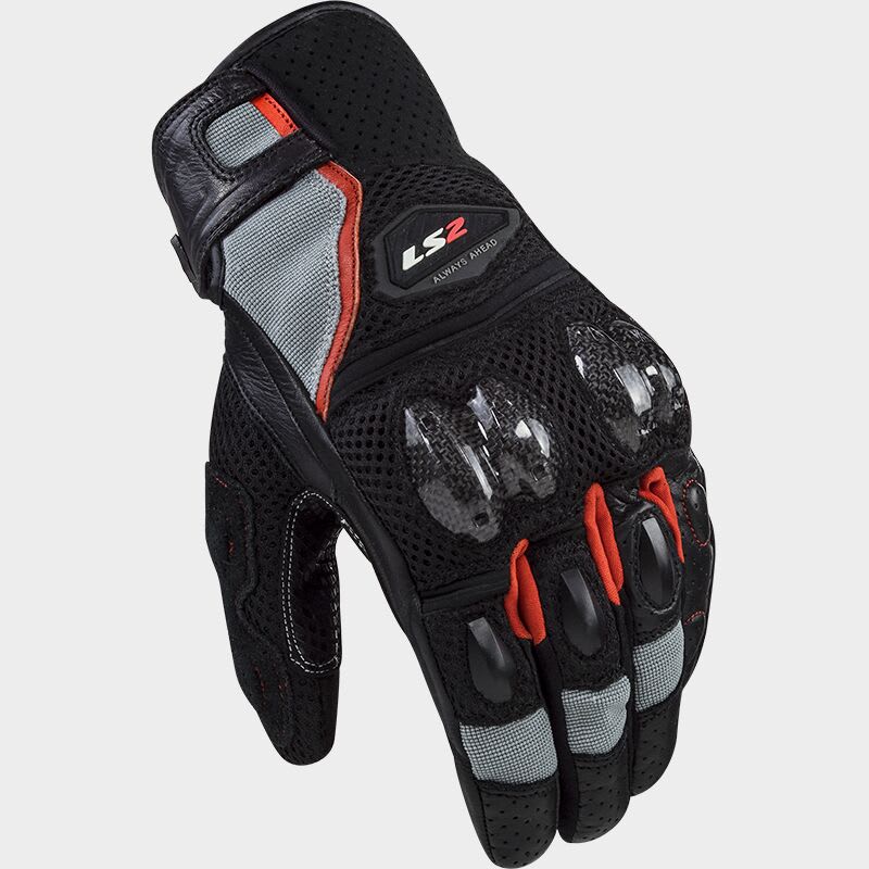 GUANTE LS2 SPARK II AIR NEGRO GRIS ROJO HOMBRE