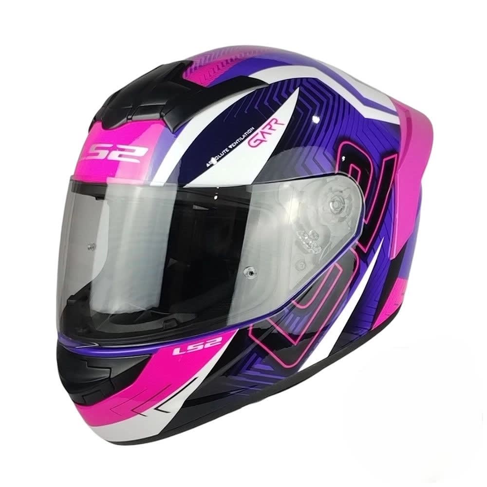 CASCO LS2 FF352 EVO GARR MORADO ROSA SPOILER ROSA