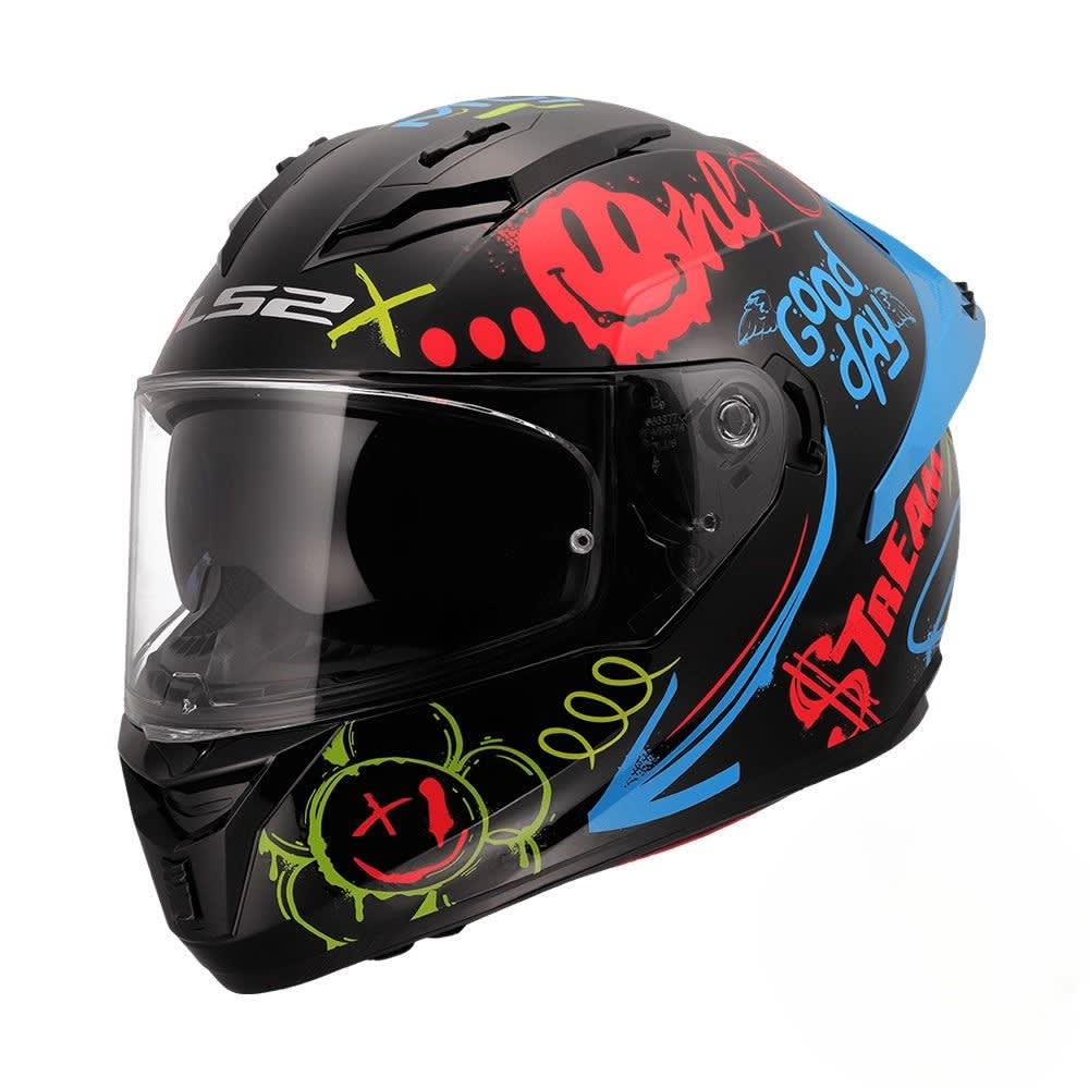 CASCO LS2 FF806 FUSION ONE NEGRO ROJO MATE