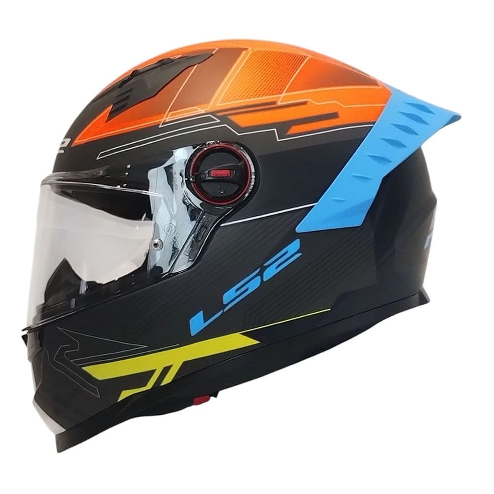 CASCO LS2 FF816 COSMOS DIGITAL NEGRO NARANJA MATE SP/CEL