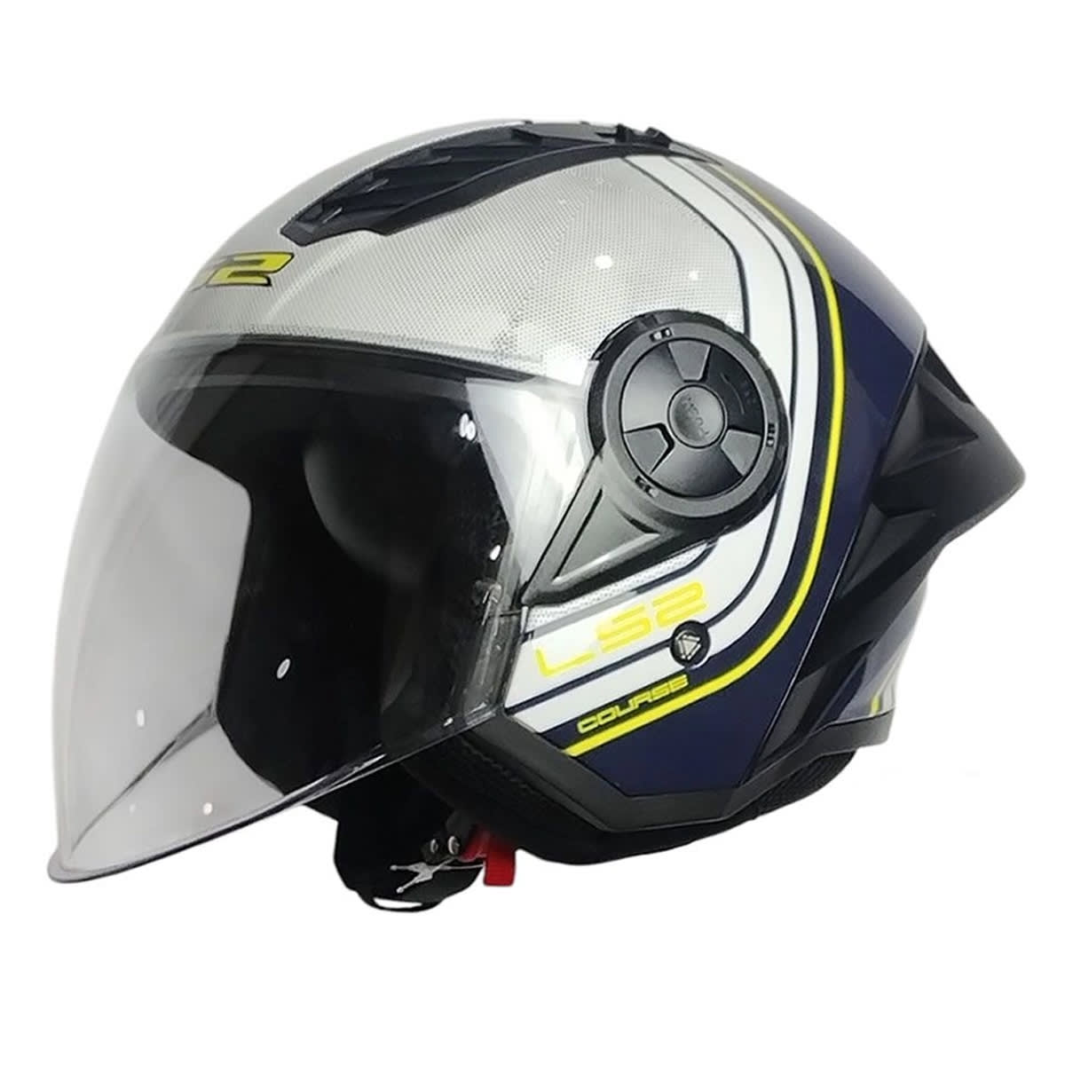CASCO LS2 OF616 AIRFLOW II COURSE AZUL BLANCO