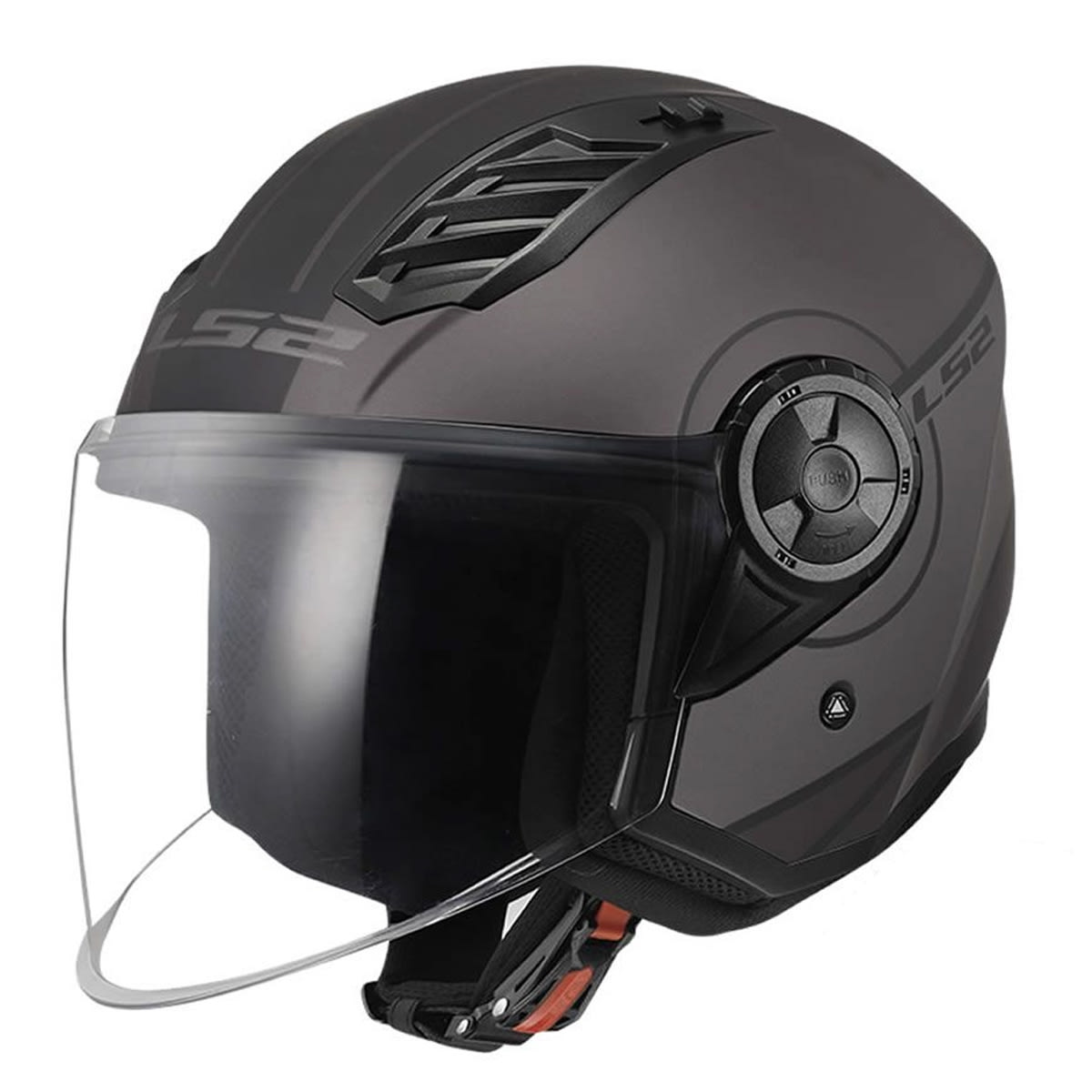 CASCO LS2 OF616 AIRFLOW II COVER NEGRO GRIS MATE