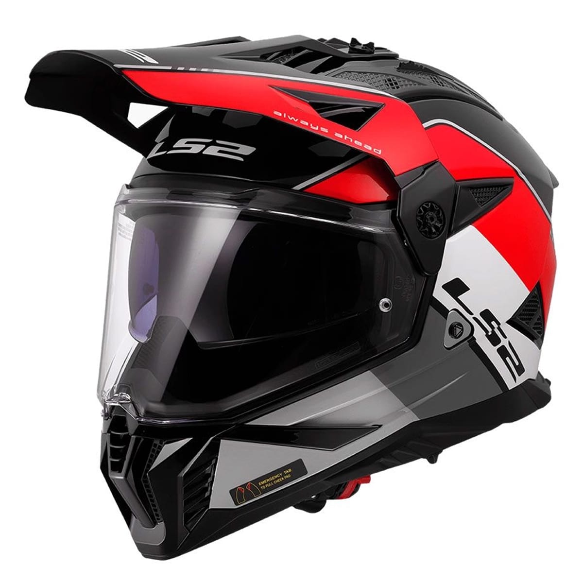 CASCO LS2 MX702 PIONEER II RALLY ROJO BLANCO