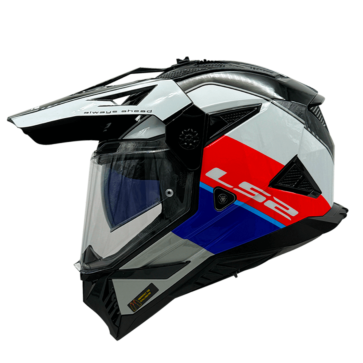 CASCO LS2 MX702 PIONEER II RALLY ROJO BLANCO AZUL