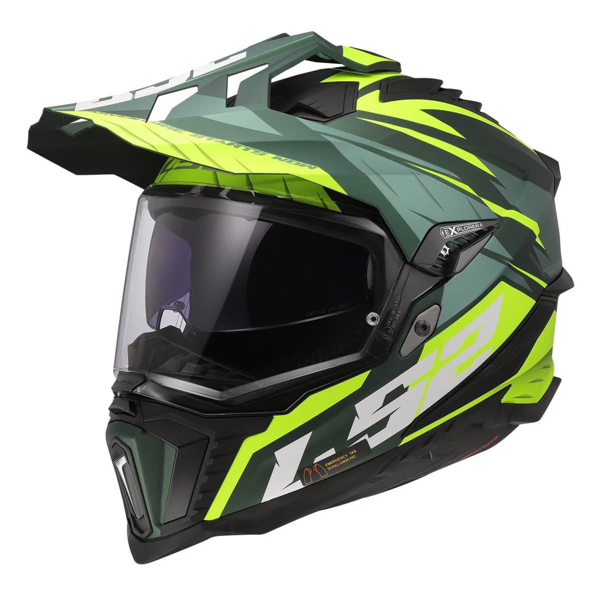CASCO LS2 MX701 EXPLORER SPIRE VERDE AMARILLO MATE