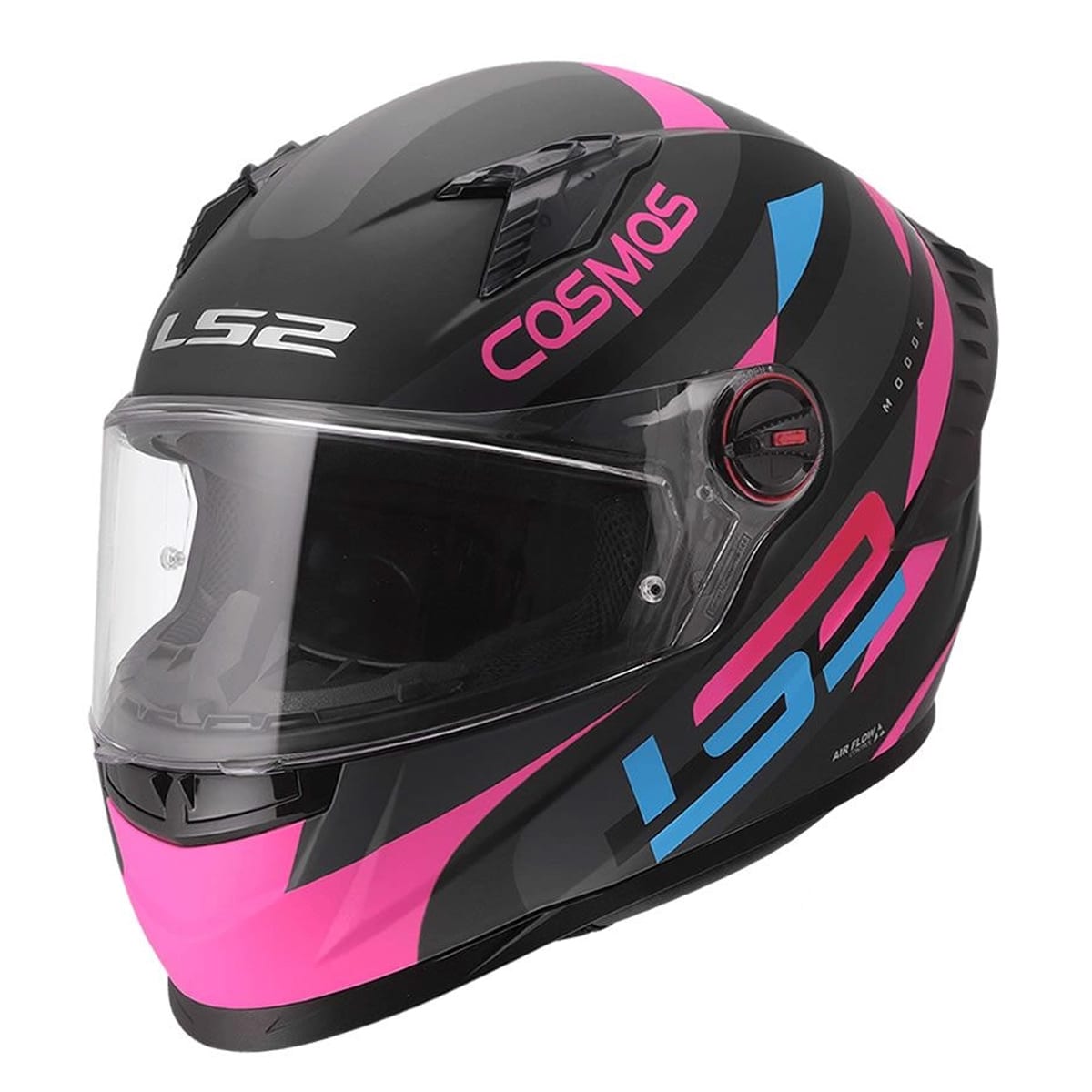 CASCO LS2 FF816 COSMOS MODOK NEGRO ROSA MAT
