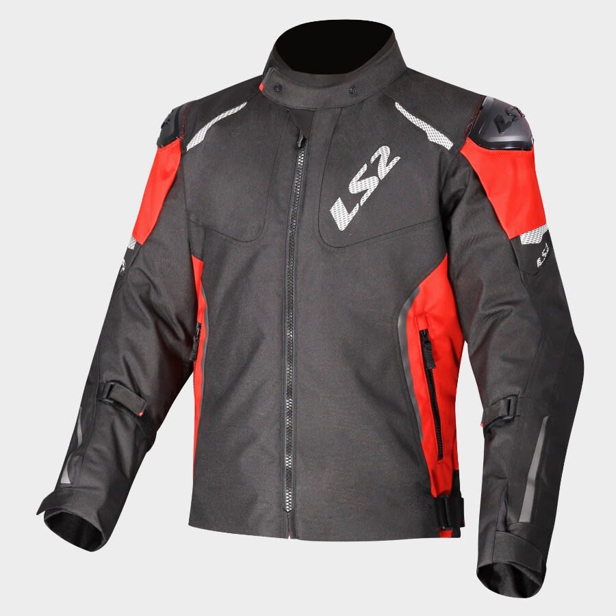 CHAQUETA LS2 ZOOM NEGRA ROJA