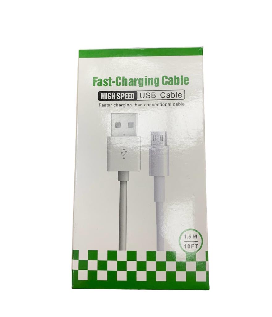 ELEC 032839 CABLE USB MICRO 1.5 MTS 32831 CAJA BCO/VERDE