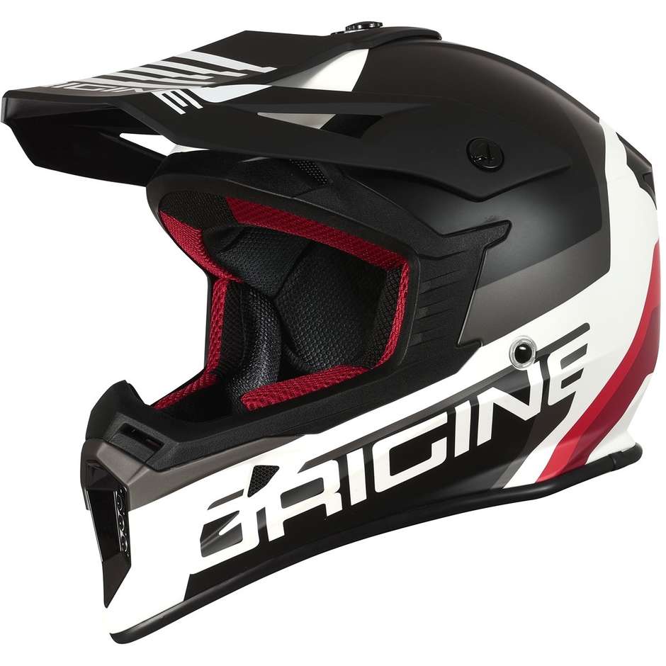 CASCO ORIGINE HERO MX NEGRO BLANCO MATE