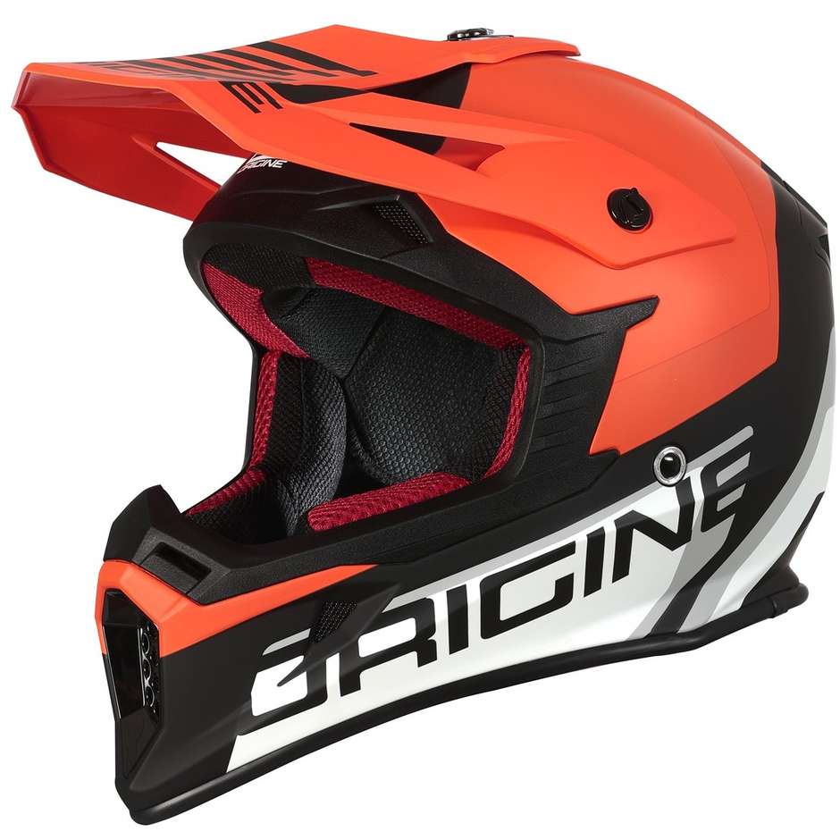 CASCO ORIGINE HERO MX FLUO NARANJO NEGRO MATE