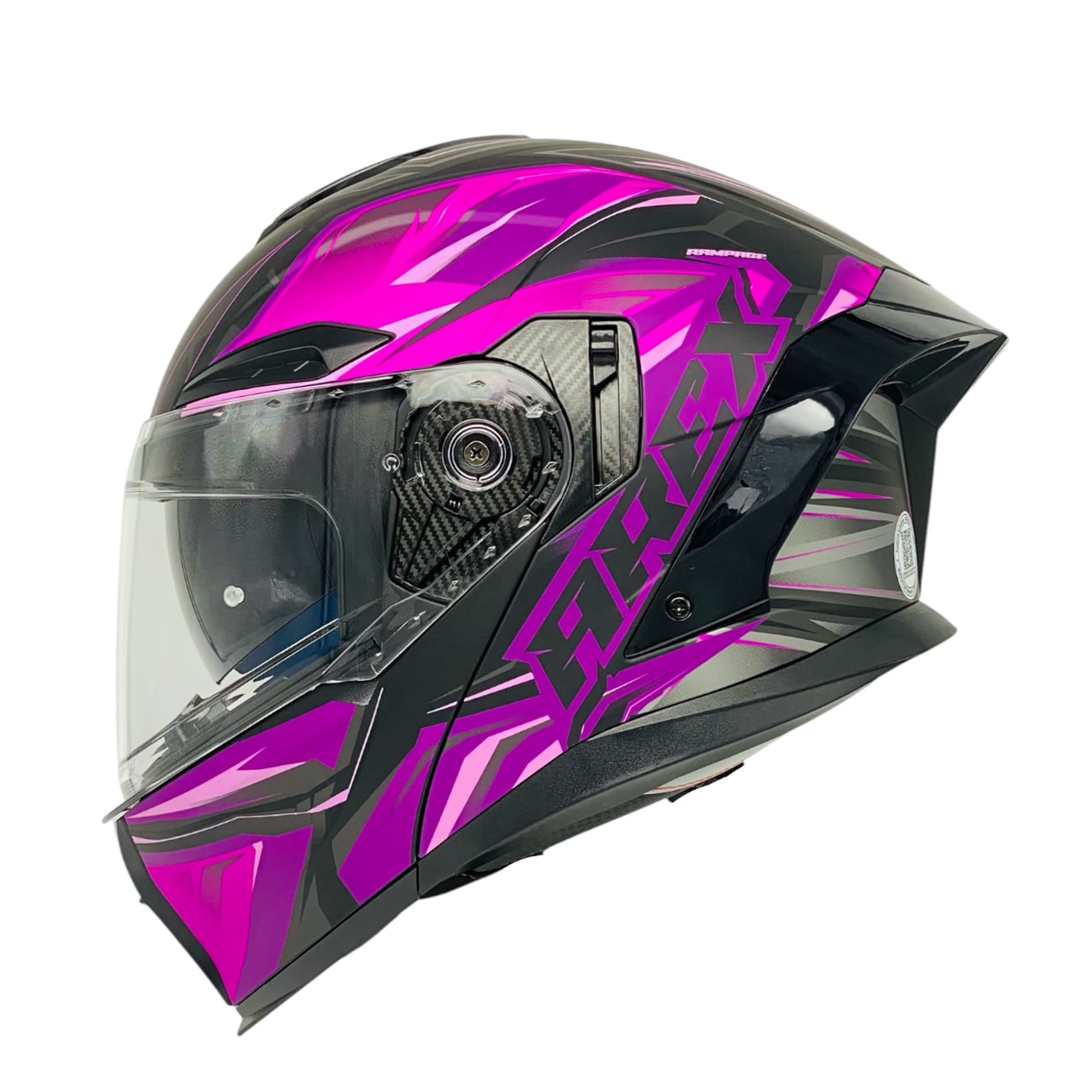 CASCO AREX MR-903 RAMPAGE NEGRO FUCSIA MATE
