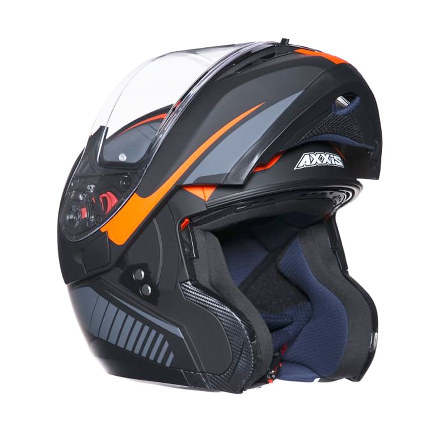 CASCO AXXIS OPTIMUS QUEST NEGRO/NARANJO