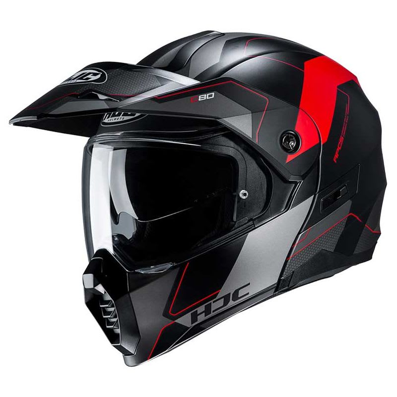 CASCO HJC C80 ROX MC1SF NEGRO/ROJO