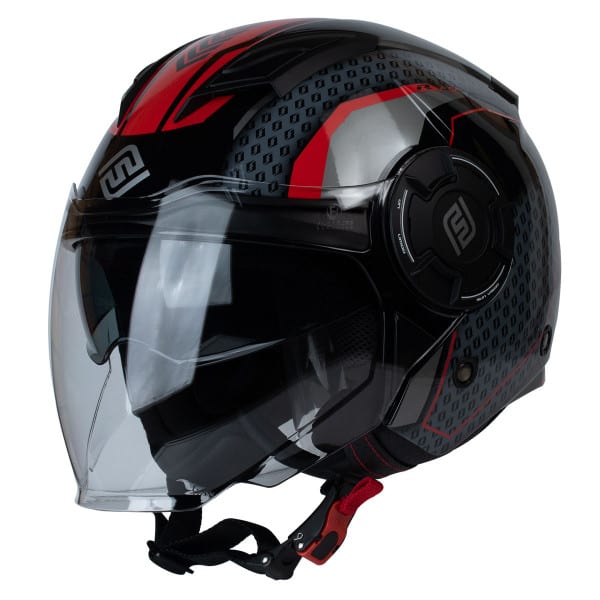 CASCO FASEED 729 JYH NEGRO ROJO BRILLO