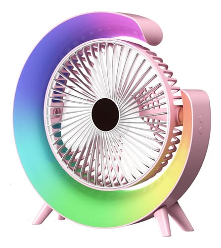 2671343 LAMPARA RGB C/VENTILADOR RECARGABLE (40)
