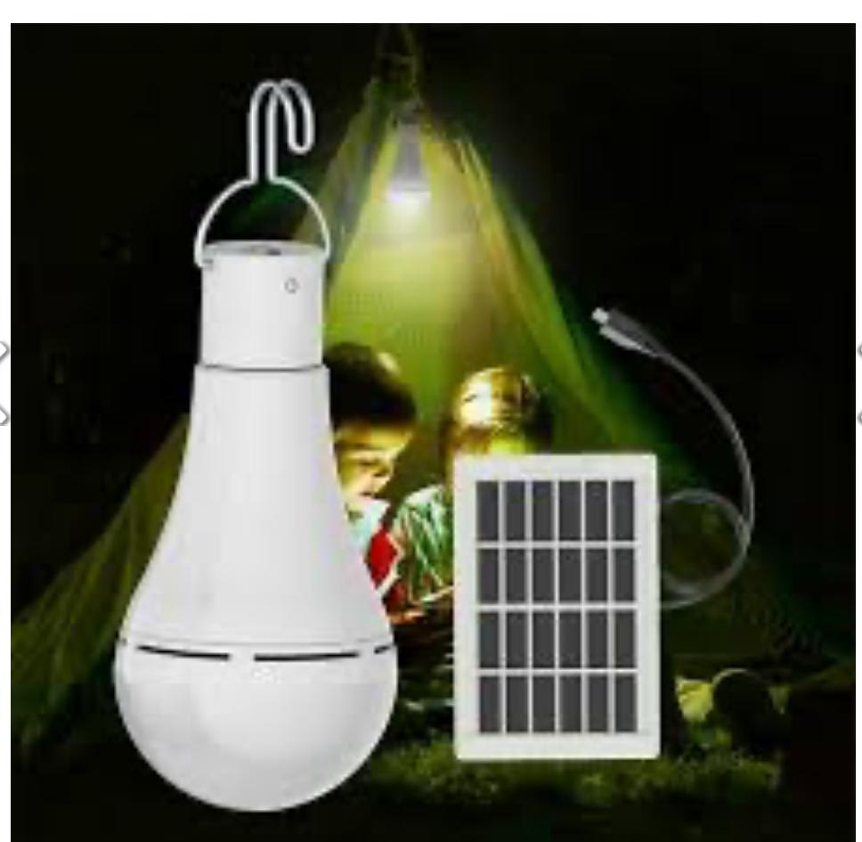 2701247 AMPOLLETA RECARGABLE CON PANEL SOLAR (100)