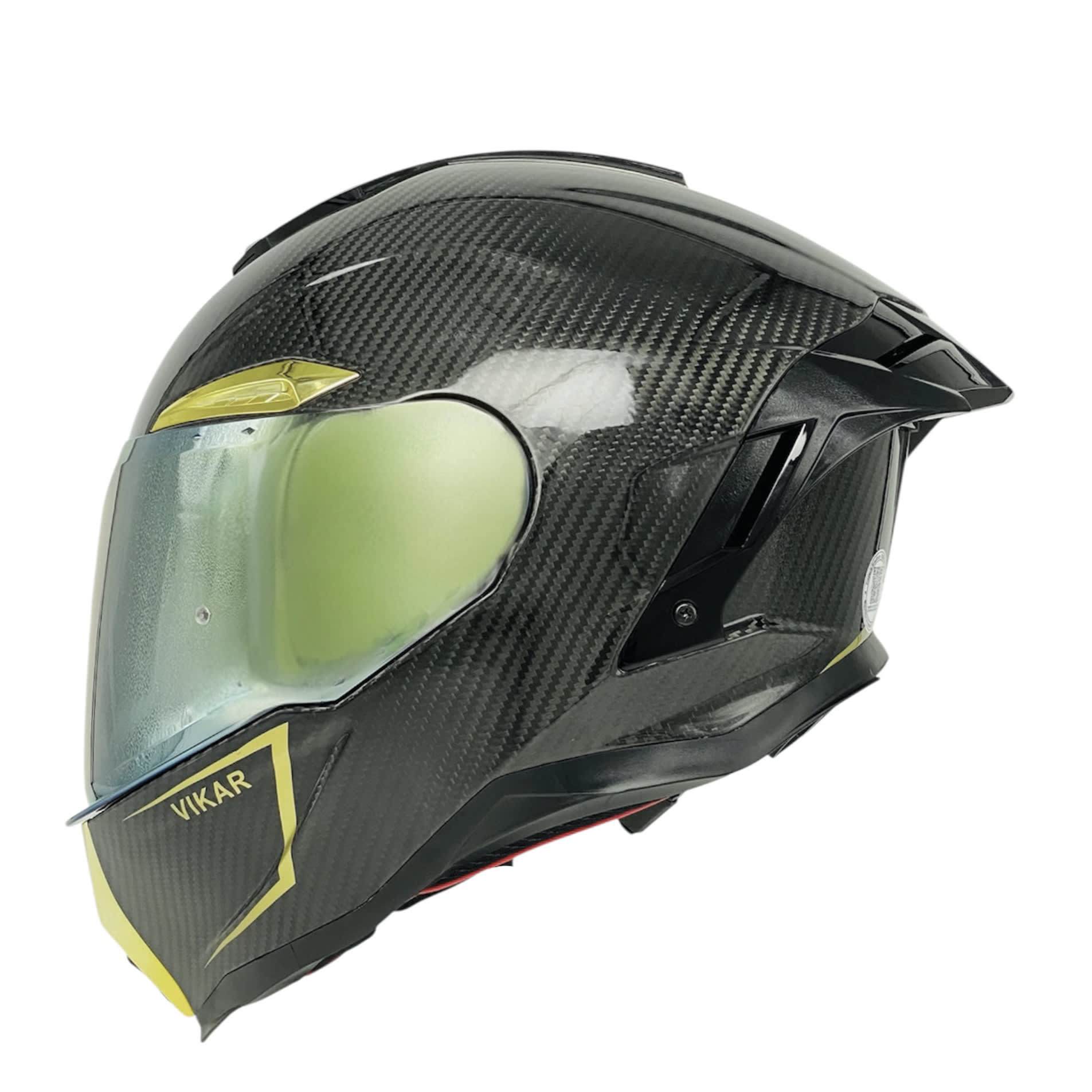 CASCO AREX MR-903 CARBON + VISOR + ANTIFOG VIKAR AMARILLO