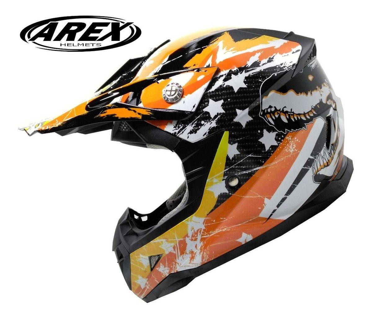 CASCO CROS AREX MR211 WOLFER NEGRO/NARANJO