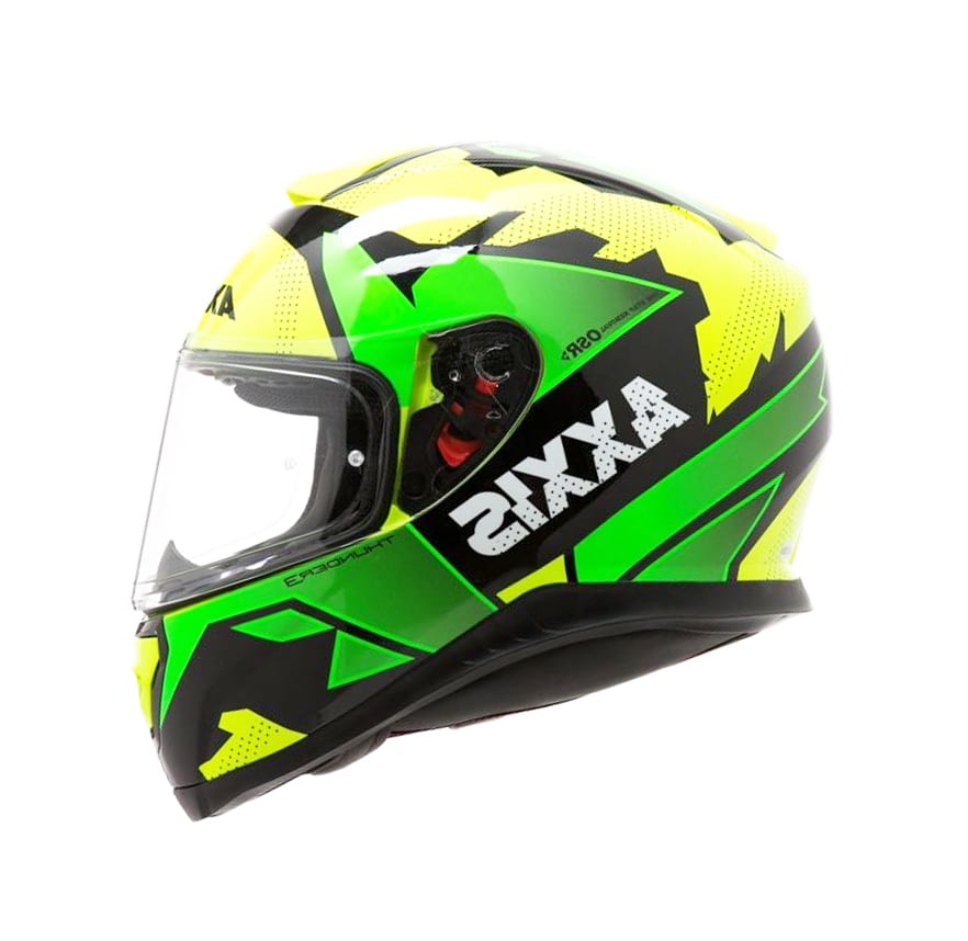 CASCO AXXIS THUNDER TORN NGO/VERDE/AMARILLO