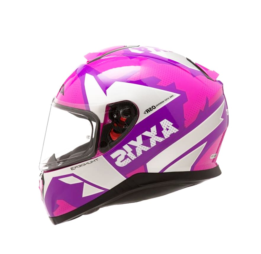 CASCO AXXIS THUNDER TORN BLANCO/ROSA/PURPURA