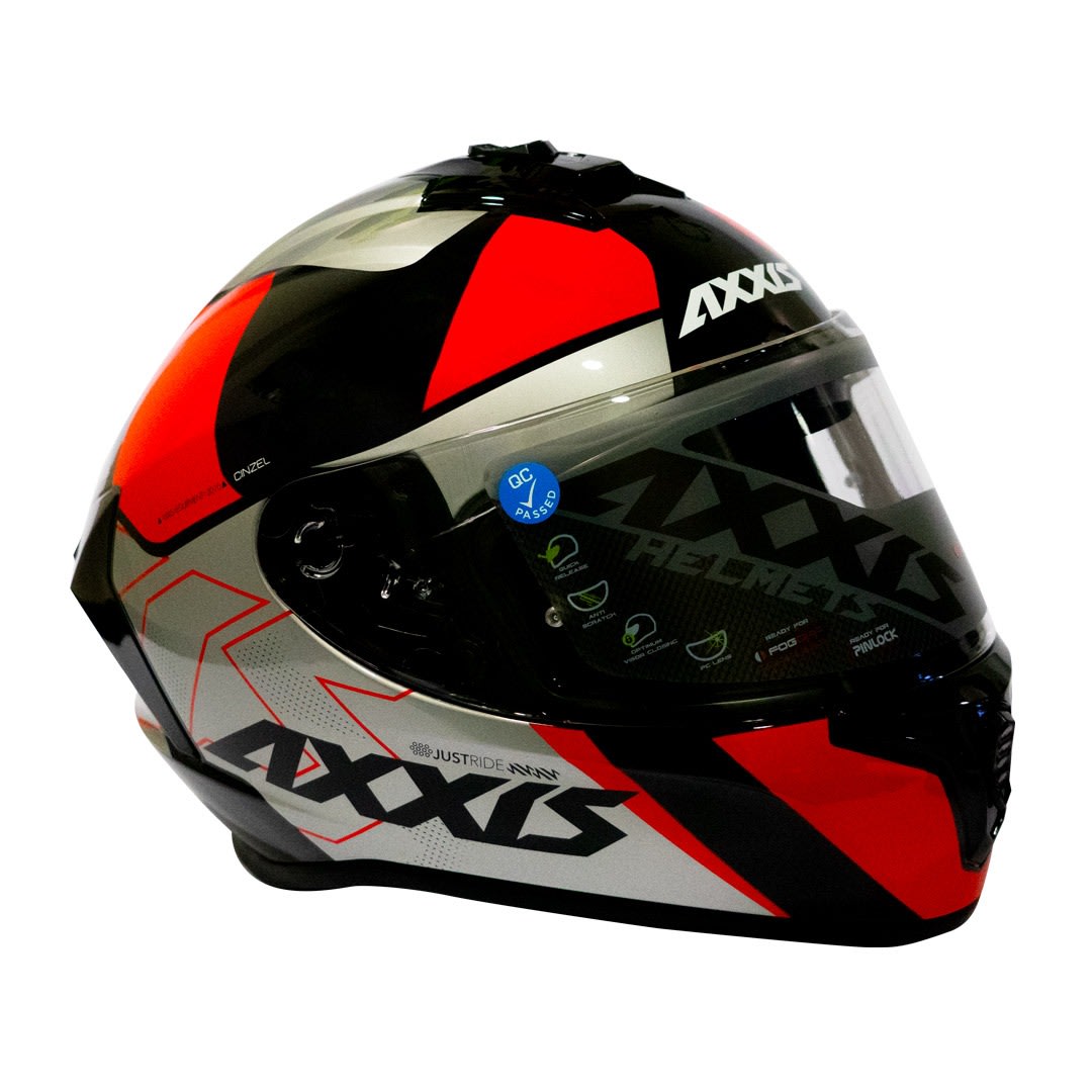 CASCO AXXIS DRAKEN CINZEL A5 ROJO BRILLO