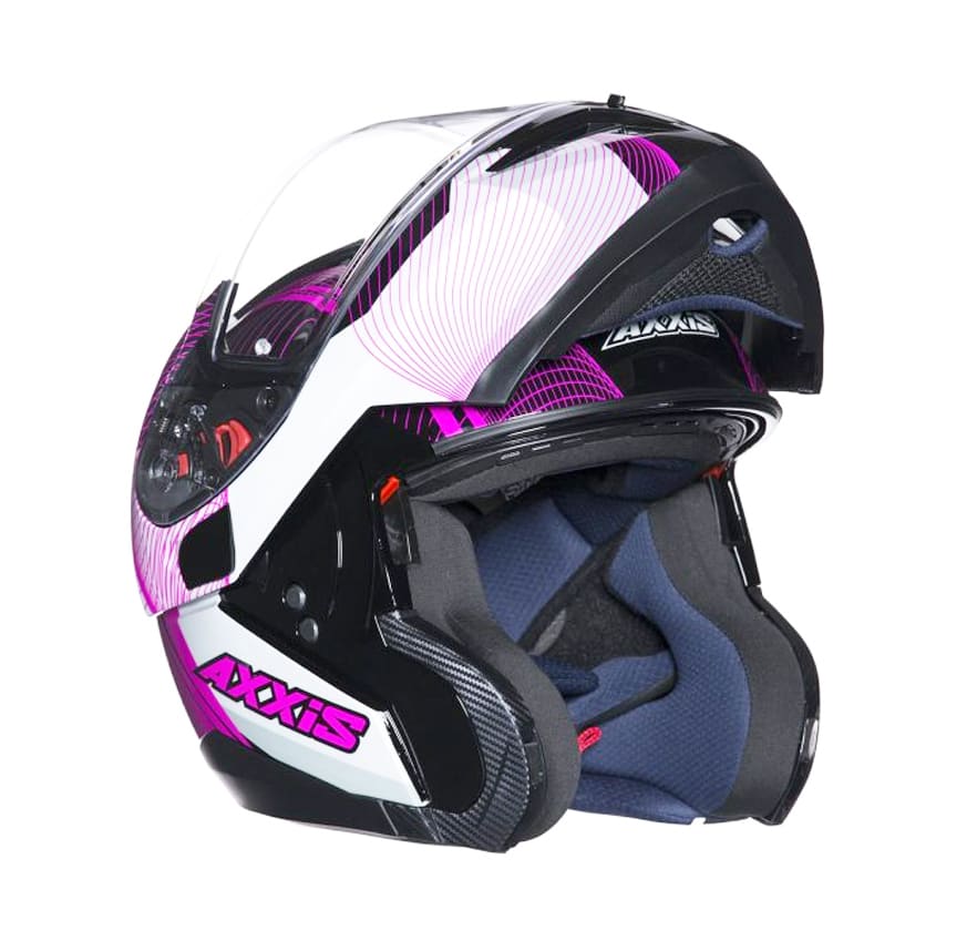 CASCO AXXIS OPTIMUS SPIRIT NEGRO/BCO/PURPURA
