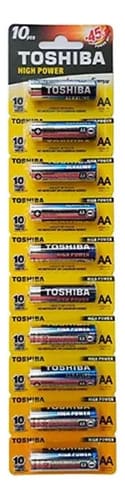 PILA TOSHIBA ALCALINA AA X 10