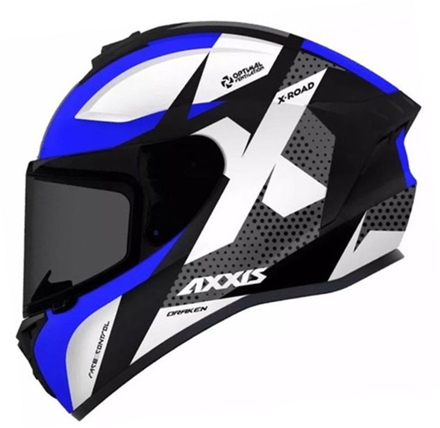 CASCO AXXIS DRAKEN B1 AZUL BRILLO
