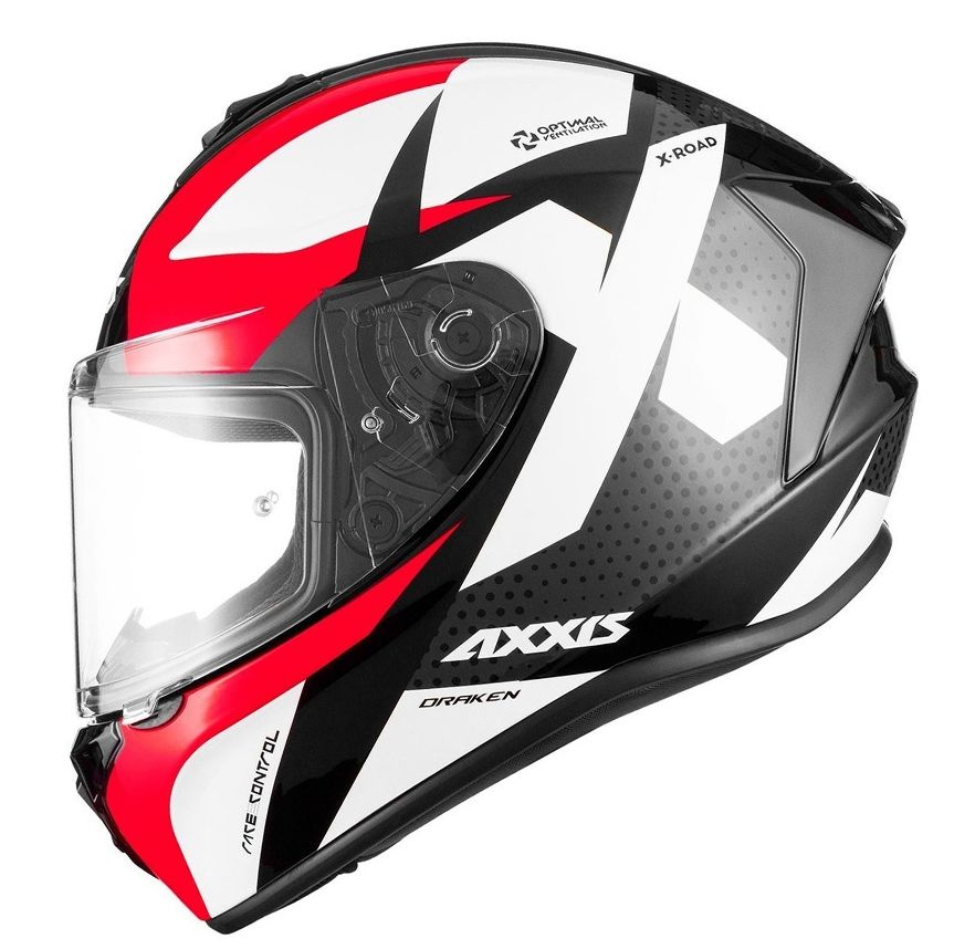 CASCO AXXIS DRAKEN B2 ROJO BRILLO