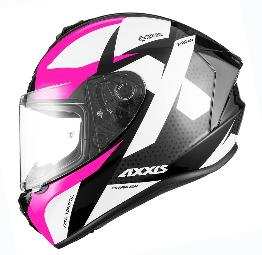 CASCO AXXIS DRAKEN B3 ROSA BRILLO