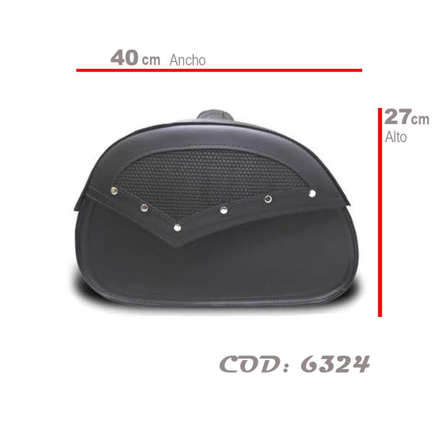 ALFORJAS CUERINA 20 LTS VSTAR HEBILLA NEGRA